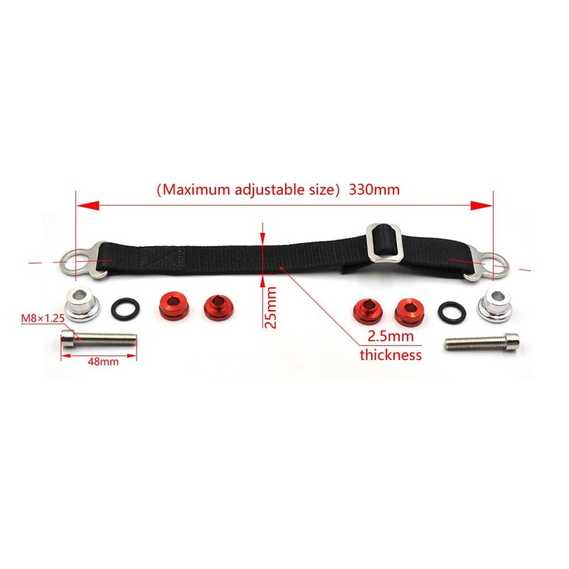 OTOM Rear Adjustable Rescue Strap Pull Strap Rope for Motorcycle