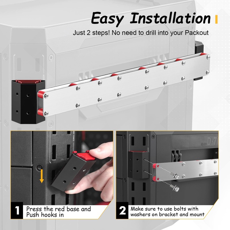 Power Drill Holder Fits for ToughBuilt StackTech Tool Box, Side