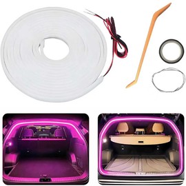 Car Boot Light Strip, 4 m, Dynamic Flowing Car Trunk Light Strip, Car LED Boot Lighting LED Strip Automatic Sensor Car Trunk Light Strip for Car Boot Decoration