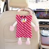 AIMALL Cute Monster Stripe Plaid Car Tissue Holder, Plush Backseat