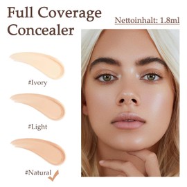 EONFAVE Concealer Pen, Full Coverage Long Lasting Liquid Concealer, Matte Milk Camouflage Make Up, Cover Dark Circles, Redness & Scars, Moisturising & Flawless, Micro Erase Applicator