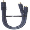 Black Point Products BA-140 Gold 6-Inch RCA Plug to 2-RCA