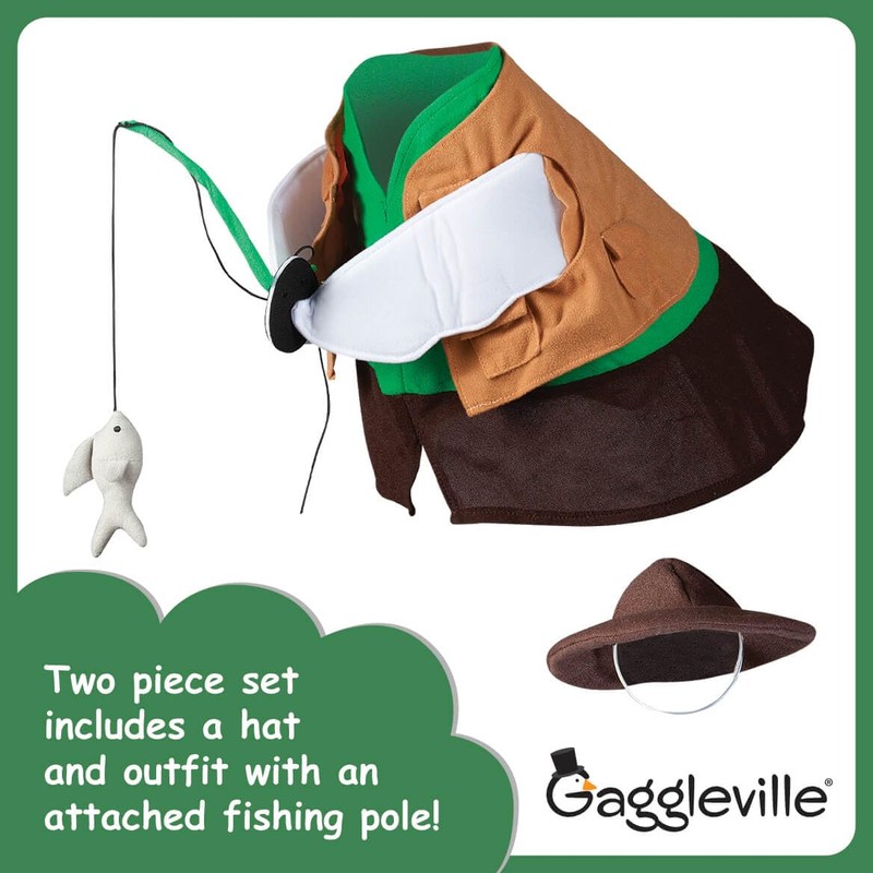 Miles Kimball Gaggleville Fishing Goose Outfit, Fits Large 23" H