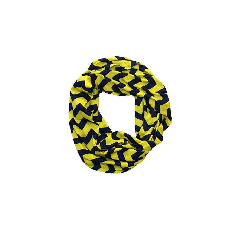 Yellow & Navy Chevron Infinity Scarf