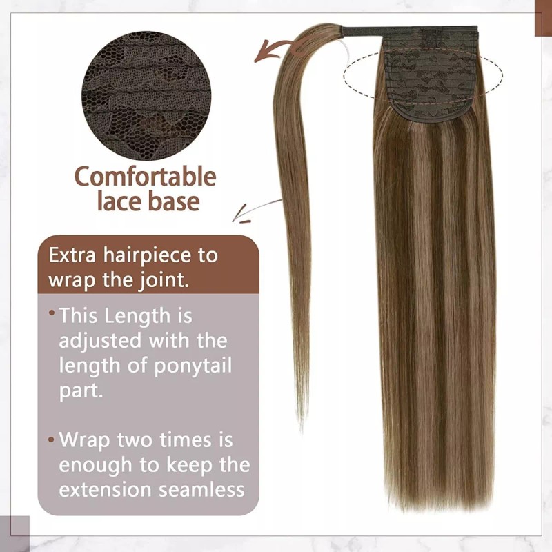 Runature Extensiones Cabello Real 14in Castaño Nuez Highlight Ru 70gr