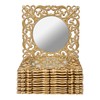 MAONAME 12" Gold Charger Plates Set of 12, Mirror Charger