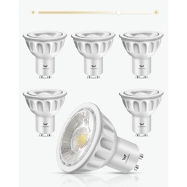 WOWLUMEN Dimmable GU10 LED Light Bulbs, MR16 GU10 Base Bulb Replacement for Recessed Track Lighting, 3000K Warm White 5W 500LM 40° Spotlight for Kitchen, Range Hood, Living Room, Bedroom, 6 Pack