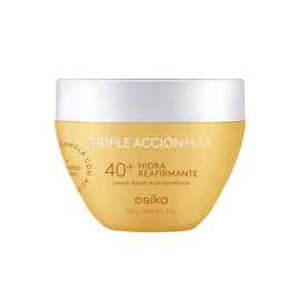 ésika - Crema para la cara Hidra Reafirmante Triple Acción Max 40+ años con ácido hialurónico y colágeno, 200g