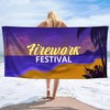 OHTMTHO Thin Lightweight Microfiber Beach Towel Extra Large 36"x72", Sand