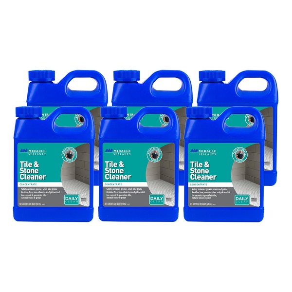 Miracle Sealants Tile & Stone Cleaner, Quart, 6 Pack