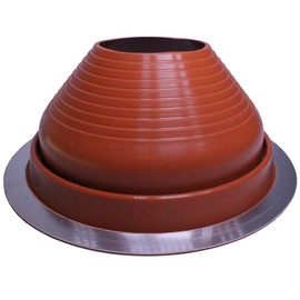 Flashers #7 Silicone High Temp Round Flexible Roof Jack Pipe Boot Metal Roofing Pipe Flashing (Pipe OD 6" to 11") - 100% Made in The USA