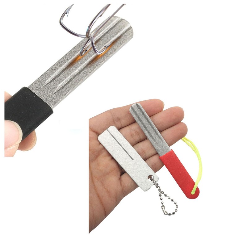 Mirhua フックシャープナー ダイヤモンドヤスリ 釣り針研ぎ器 2点セット 研ぎ器 研削 針研ぎ シャープナー 二重溝