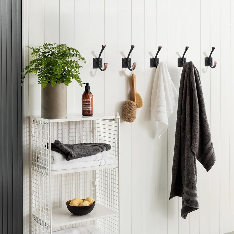 khtumeware Wall Hooks,5 Pack Coat Hooks Hardware Towel Hooks for