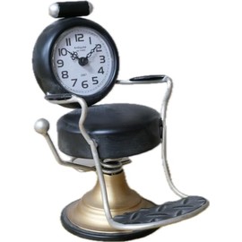 Venture Vehicles Ltd Barber's Chair Novelty Desk Clock | BLACK | Hairdresser Accessory