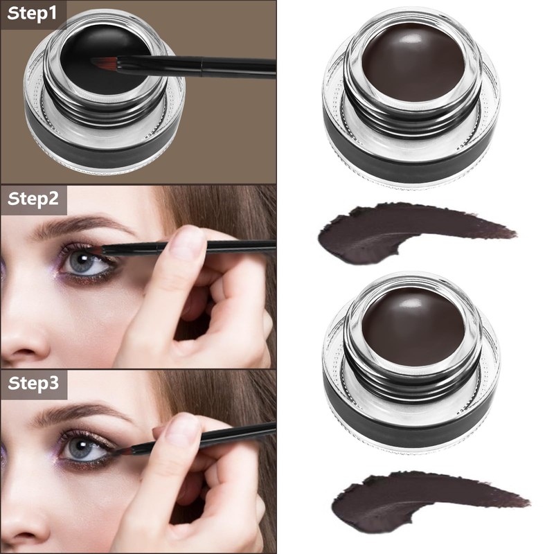 Boobeen 2 Colours Liner Eyeliner Gel Waterproof Eyebrow Colours Gel