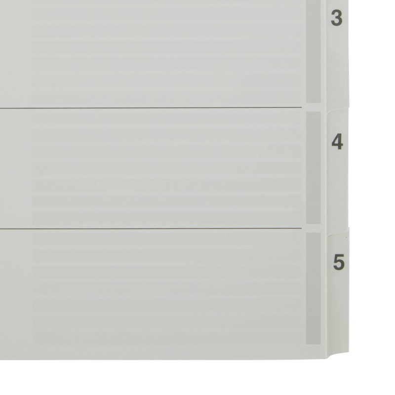Esselte 100160 A4 1-5 Index, Heavy Duty Cardboard with Mylar