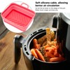 2Pcs Fryer Liner Heat Resistant Silicone Groove Design Easy to