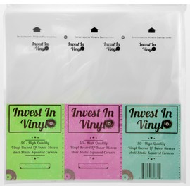 50 LP Inner Sleeves Anti Static Square Vinyl Record Sleeves 33 RPM 12" Provide Your LP Collection with The Proper Protection - Invest In Vinyl
