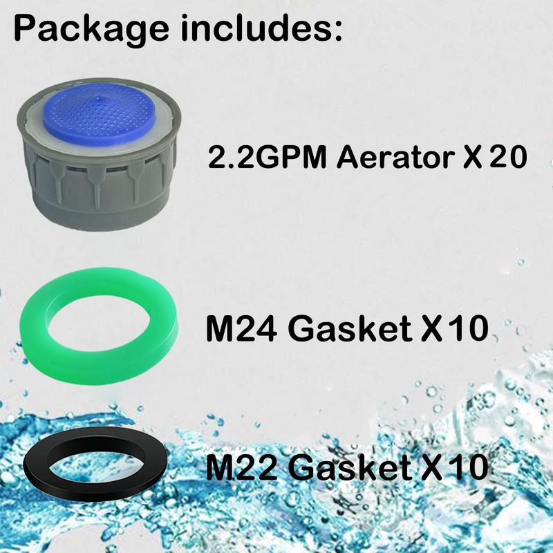 Faucet Aerator, 2.2GPM Flow Restrictor Plug-In Faucet Aerator Replacement Parts