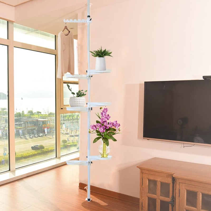 VPABES 7-Tier Shower Caddy Corner for Bathroom,Adjustable Shelves with Tension