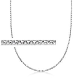 Ross-Simons Italian 2.5mm Sterling Silver Popcorn-Chain Necklace. 20 inches