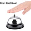Jieddey Table Bell, Reception Bell Stainless Steel Chrome Clamp Bell