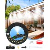 Misters for Outside Patio 89FT(27.3M)+34 Brass Mist Nozzles+a Brass Adapter(3/4")