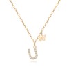 MJARTORIA Initial Necklace A to Z Gold Capital Letter Necklaces