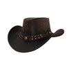 Black Jungle Yukon Leather Western Hat Australia Cowboy Hat, brown