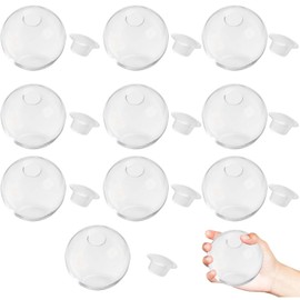 10 PCS Squishy Making Kit, Squishy Maker, Blank Pressure Ball Skin Diy Kit, 6cm Transparent Empty Ball Skins, DIY Stress Relief Set for Creative Crafting and Hand Exercise, Suitable for All Ages