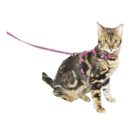 Kerbl Cat Harness with Leash, 120 cm x 10 mm, Pink