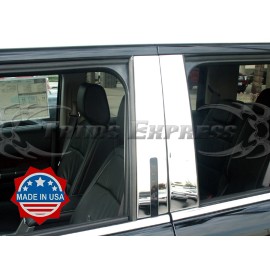 Made in USA - Trims Express 2009-2019 Ford Flex 4Pc Chrome Pillar Post Stainless Steel Trim Door Cover