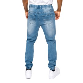 VICTORIOUS Men's Drop Crotch Joggers Denim Jean Pants JG803 - Light Indigo - 4X-Large