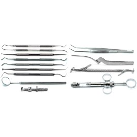 PREMIUM INSTRUMENTS Dental Amalgam & Composite Tray Setup Stainless Steel Instruments Set of 13