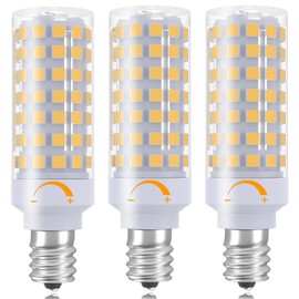 E12 LED Bulb Dimmable 7W Equivalent to E12 Candelabra Bulb 60 Watt, Warm White 3000K, T6 Small Base 120V 630LM C7 LED Candle Light Bulbs for Chandeliers, Ceiling Fan, Pendant Lighting, 3 Pack