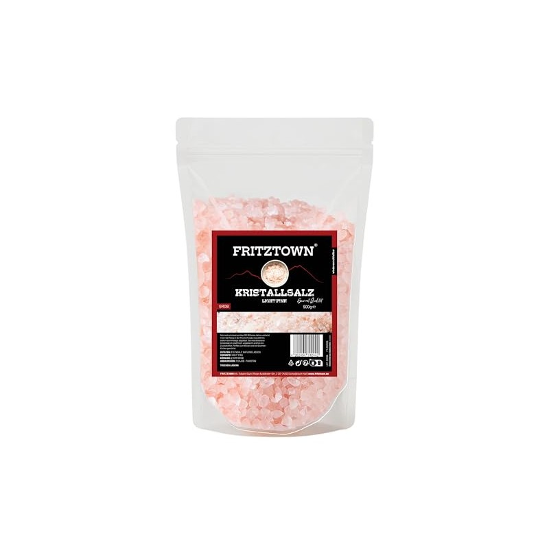 FRITZTOWN® Crystal Salt Light Pink 2-5 mm Coarse 500g