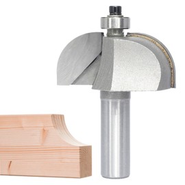 Akylin Cove Router Bits,1/2" Shank,Radius 3/4",Bearing Guided Cove Edging Cutter for Wood Profiling,Routing,Molding