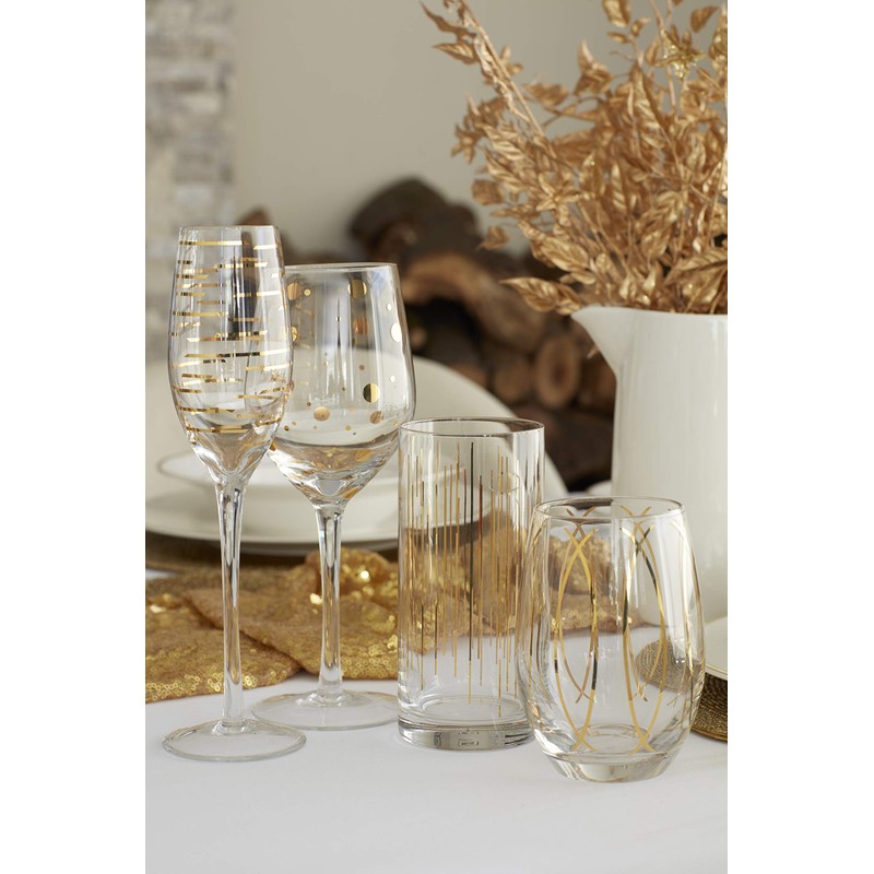 Mikasa Wine Glasses, Gold