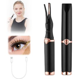 Electric Eyelash Curler, Rizador de Pestañas Eléctrico Mini Portátil con Calentamiento Rápido, 3 Temperaturas Ajustables, Rizado Duradero 24H para... 