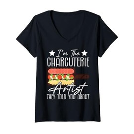Womens Charcuterie Board with Lid Board Making Cheese Charcuterie V-Neck T-Shirt