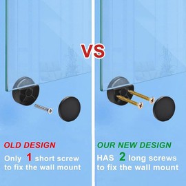 Black Upgraded 3-5mm Frameless Mirror Mounting Hardware 8 Pack Dual-Screw Fixing Mirror Mounting Kit with Heavy Duty Long Screws and Anchors (8 Pack)