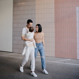 mushie Baby Wrap Carrier | 100% Organic Cotton | Infant Sling for Newborn and Babies 8-35 lbs (Ivory)