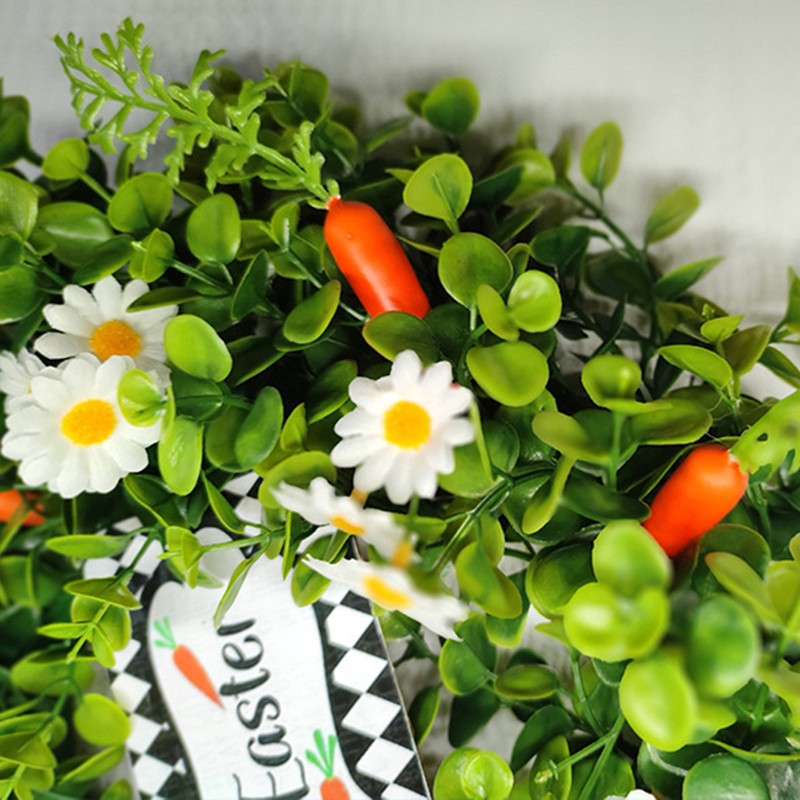Easter Carrot Wreath Daisy Eucalyptus Wreath Indoor Outdoor Happy Easter