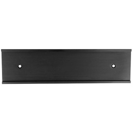ExcelMark 2"x 8"Aluminum Wall Mounted Name Plate Holder - Office Business Door Sign Holder - Wall or Door - Black