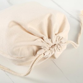 Vanciggie Drawstring Bag, Set of 2, 3 Sizes, Cotton Bag, Gift Bag, Wrapping Bag, Small Storage, Drawstring Pouch, Travel Pouch, Lunch Bag, Gymnastics Clothing Bag, Lunch Bag, Laundry Bag, Accessories