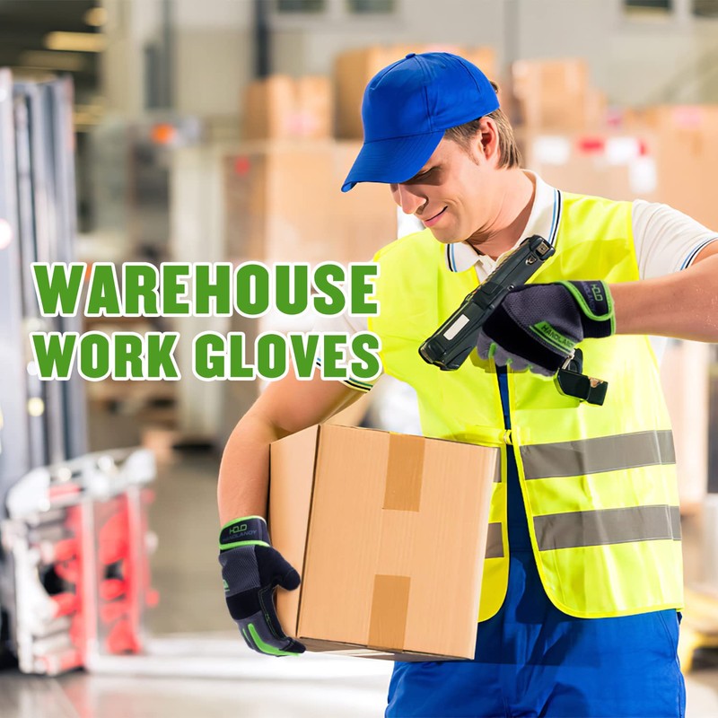 AIGEVTURE Touchscreen Utility Work Gloves for Men and Women -