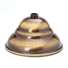 Brass Canopy Flemish Antique Patina Antique Brass Diameter 110 mm x 60 mm 10 Ring Rosette Ceiling Canopy, Lamp Canopy, Light Canopy and Metal Canopy