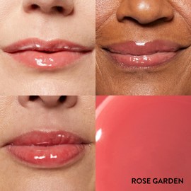 LAURA GELLER NEW YORK Fine Shine Glossy Lip Oil Duo - Clear Pink Lip Gloss with Hydrating Squalane (01 Rose Garden + Glass Half Full)