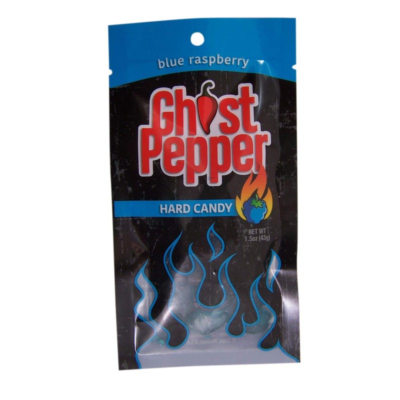 Spicy Ghost Pepper Cherry Flavored Hard Candy, 1.5 Ounce (Blue
