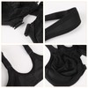 Lemorosy Wide Strap Front Closure Bra Lace Full Figure Underwire(Black